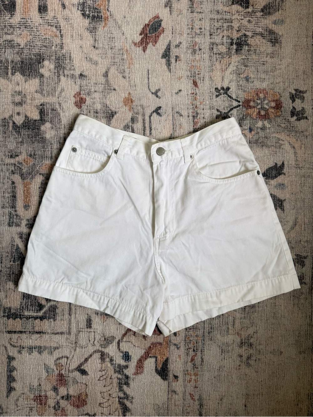 Banana Republic Bright White High-Waist Shorts